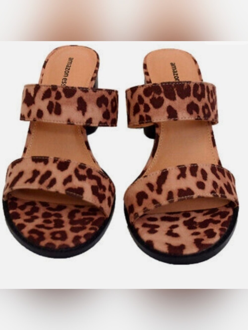 New Amazon Essentials Women's Two Strap Heels -8.5